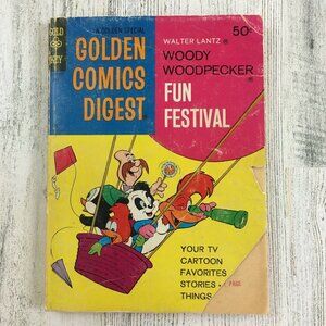 Golden Comics Digest #24 1972 Woody Woodpecker Fun Festival TORN